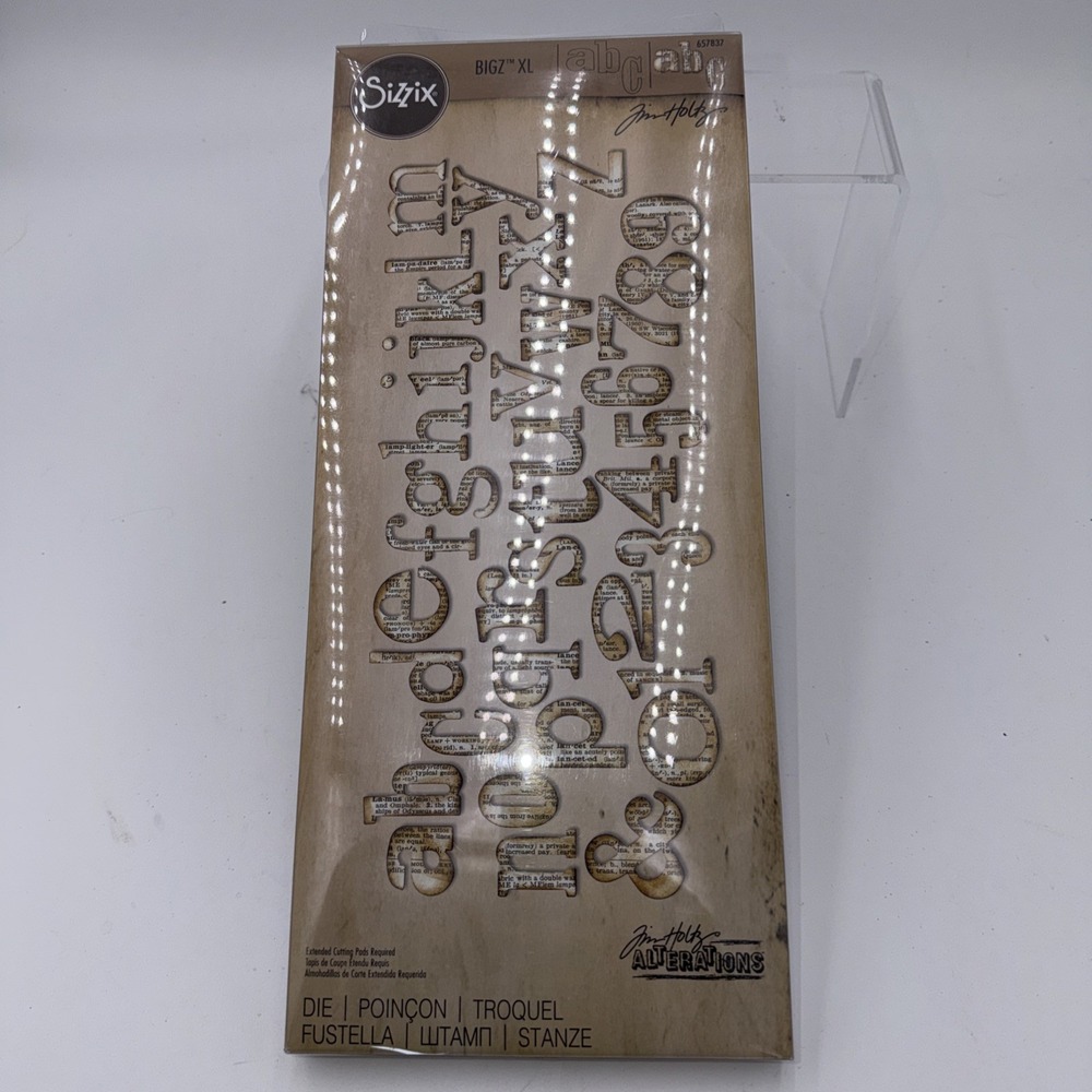 TIM HOLTZ Sizzix BIGZ ***WORD PLAY*** Die 657837 ALTERATIONS‎ Alphabet